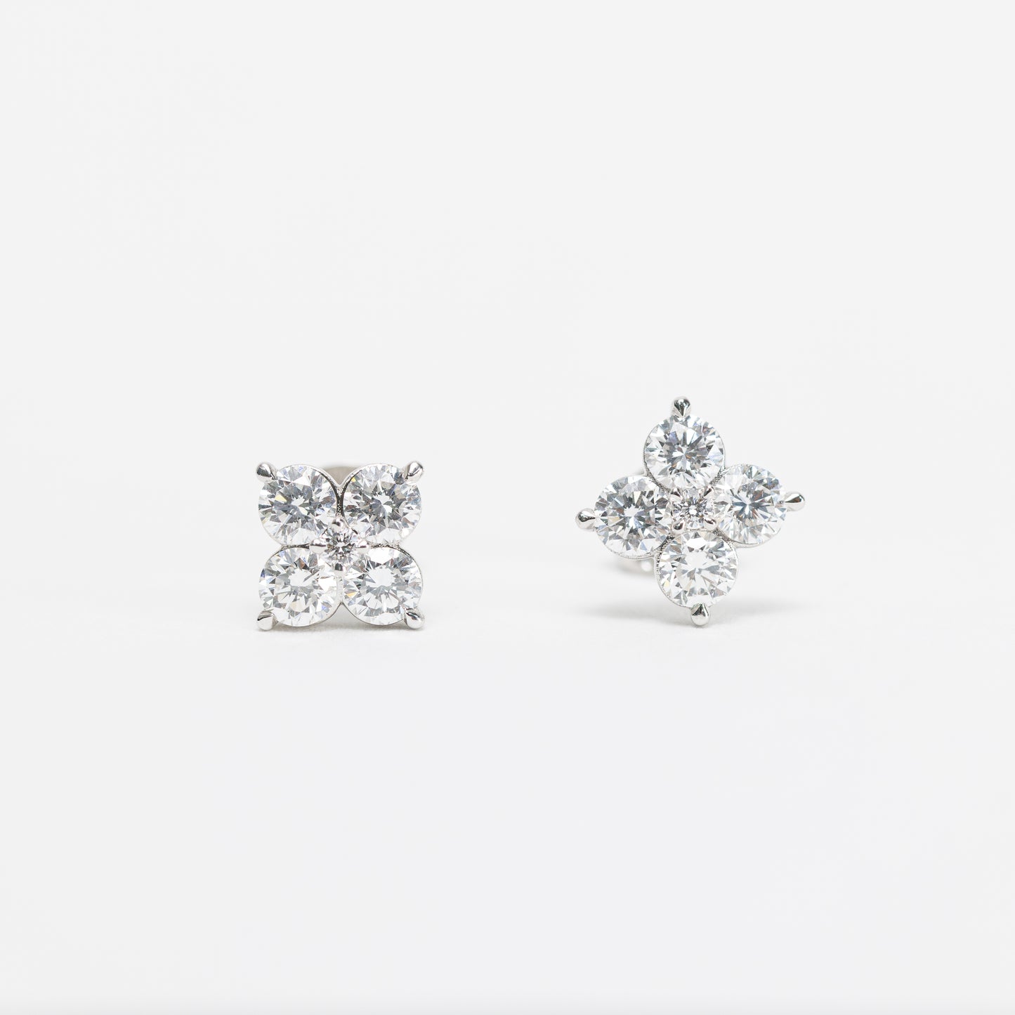 1.15 ct Colorless Lab Grown Diamond Clover Studs