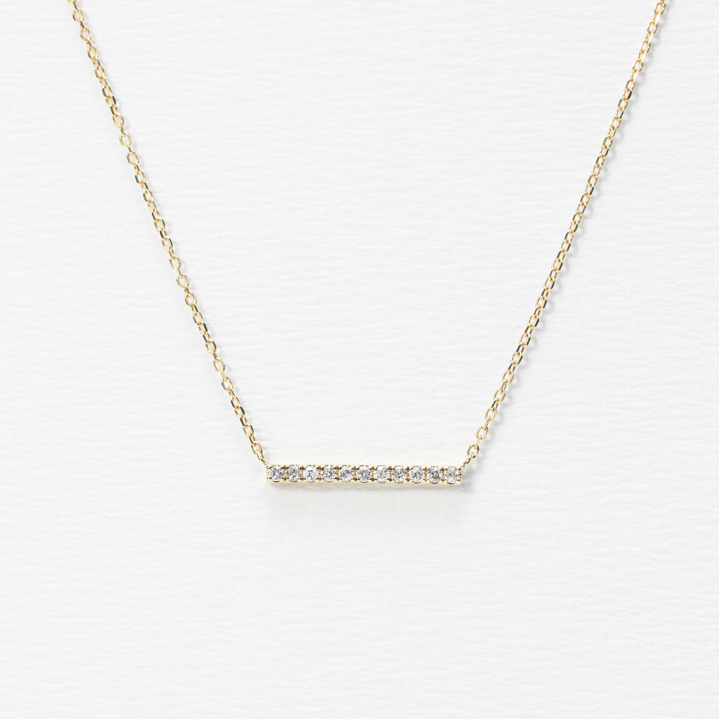 14K Diamond Bar Pendant
