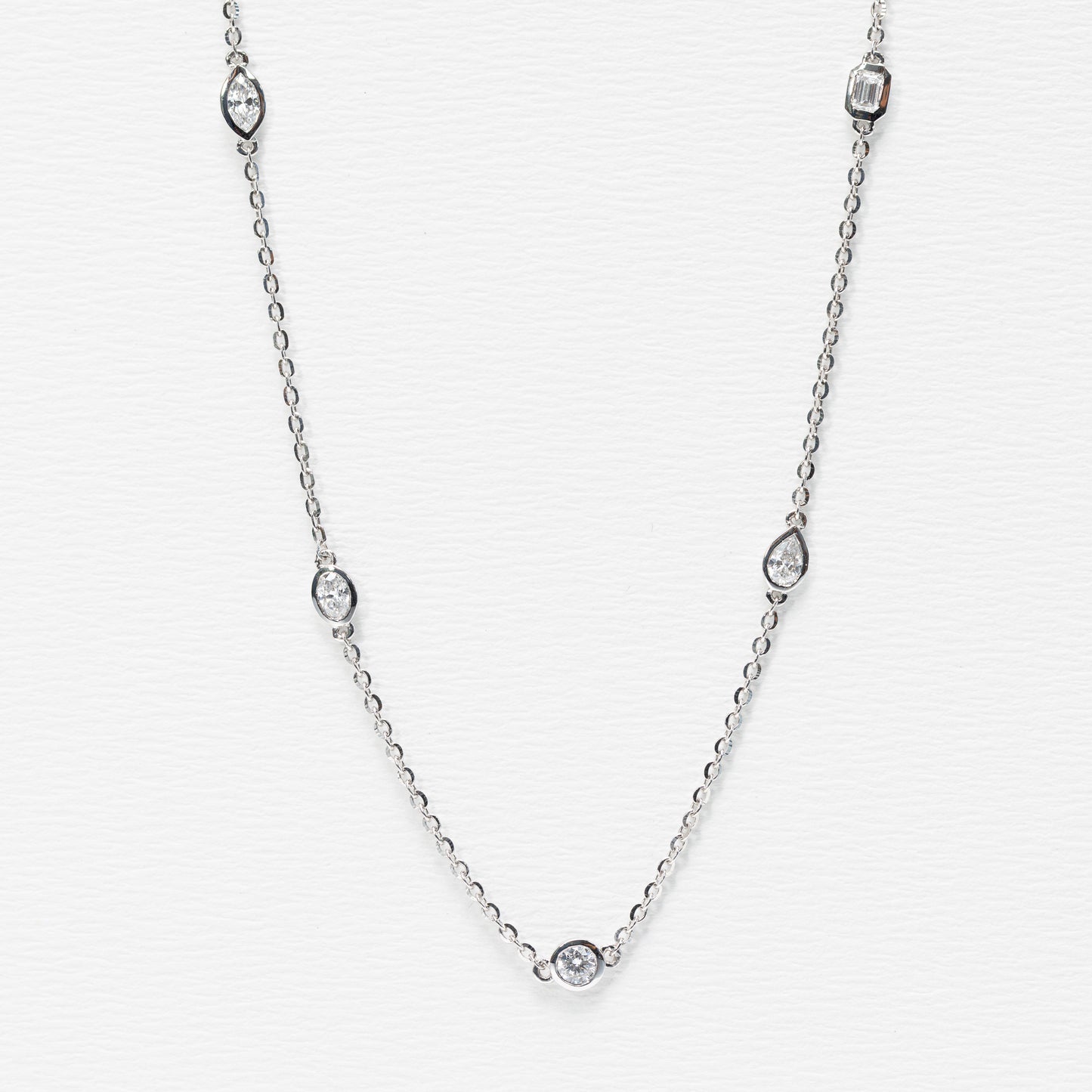 14K Fancy Diamonds-By-The-Yard Necklace