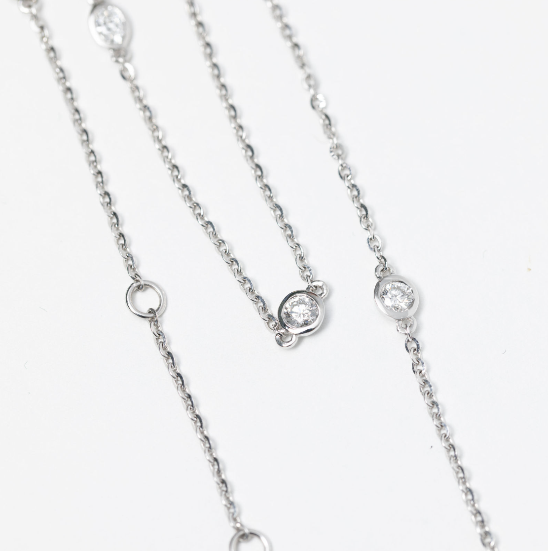 14K Fancy Diamonds-By-The-Yard Necklace