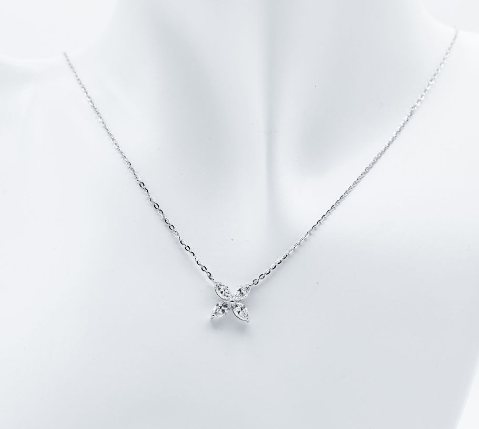 Diamond Flower Necklace