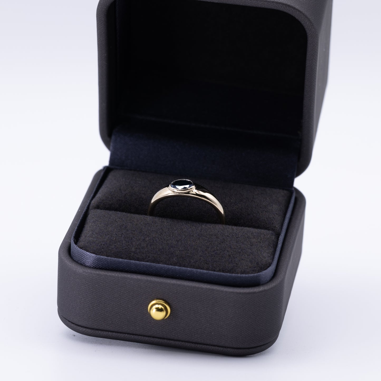 Natural Blue Sapphire 14K Taper Ring